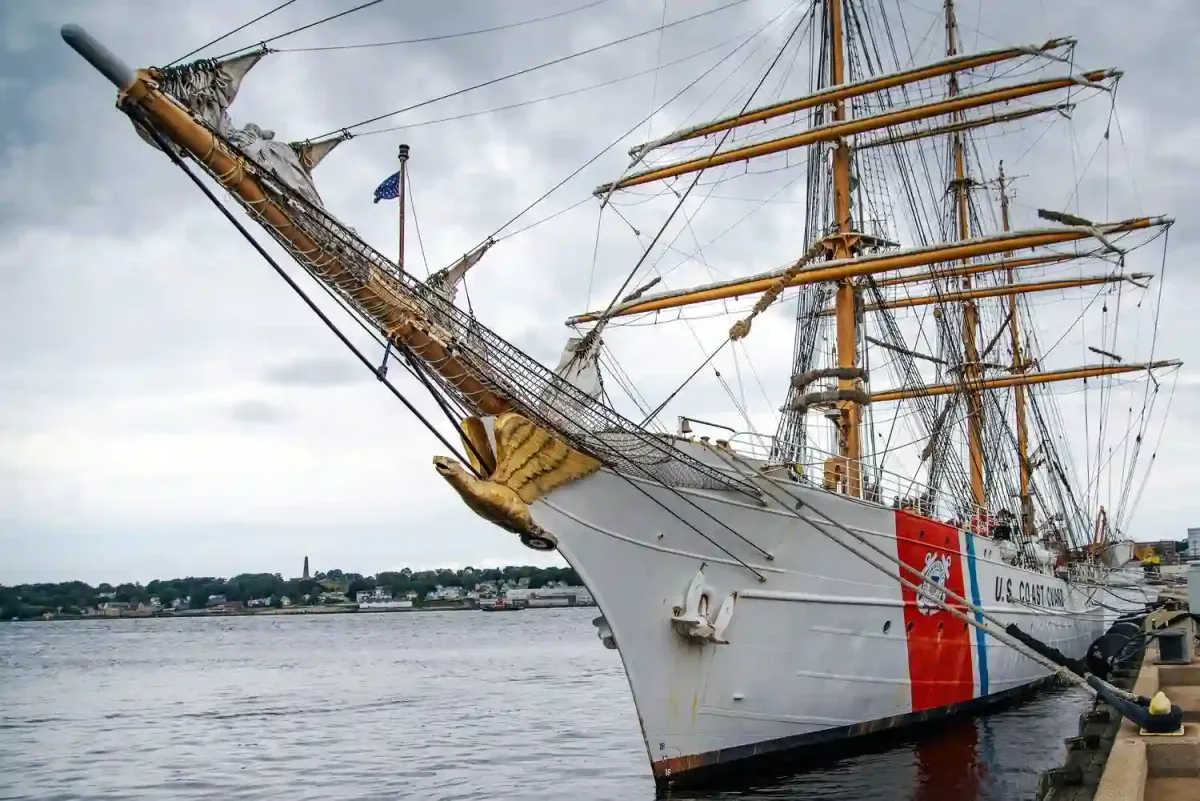 Historic tall ship in New London Harbor
